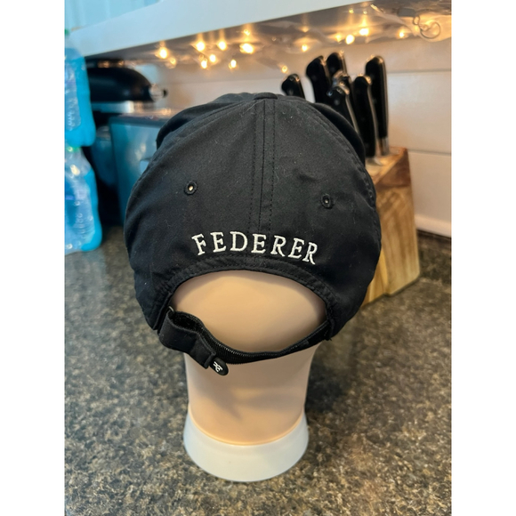 UNIQLO Roger Federer RF Hat Cap Limited Ed 2020 Tennis Black White - Picture 4 of 12